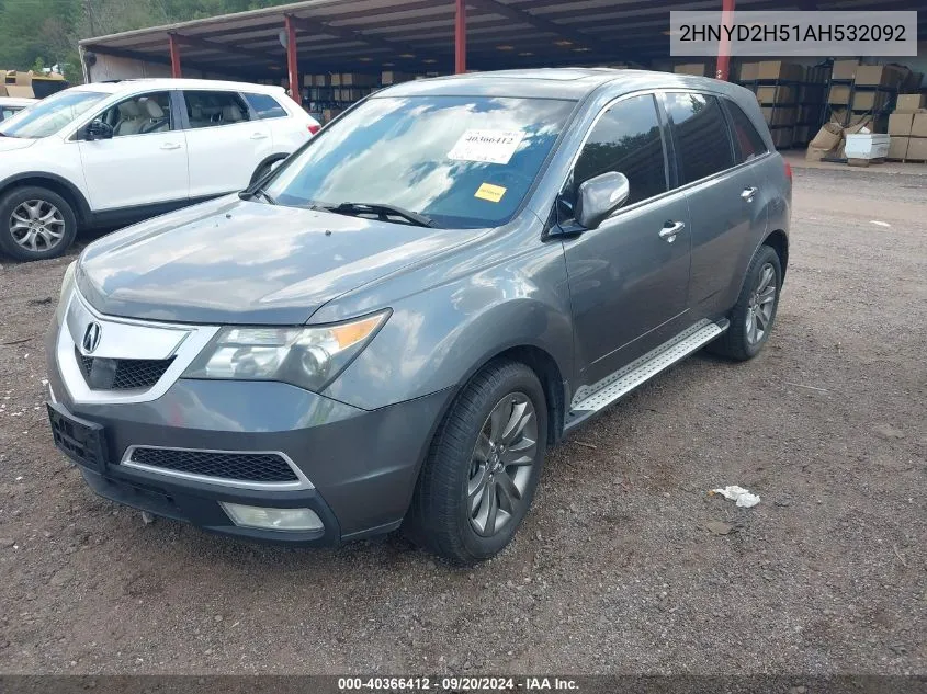 2010 Acura Mdx Advance Package VIN: 2HNYD2H51AH532092 Lot: 40366412