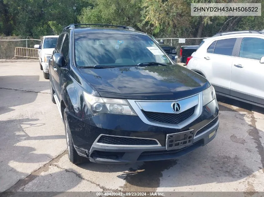 2010 Acura Mdx Technology Package VIN: 2HNYD2H43AH506522 Lot: 40420042