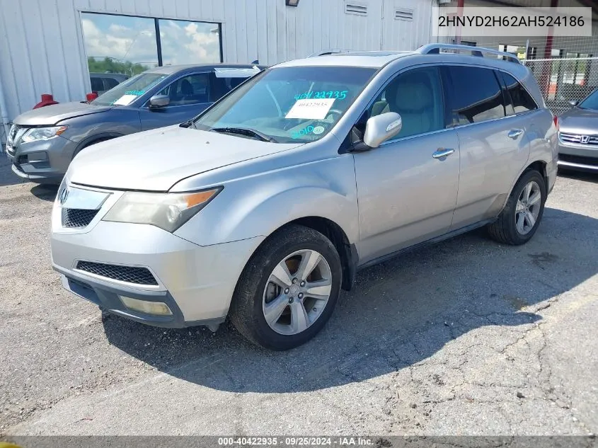 2010 Acura Mdx Technology Package VIN: 2HNYD2H62AH524186 Lot: 40422935