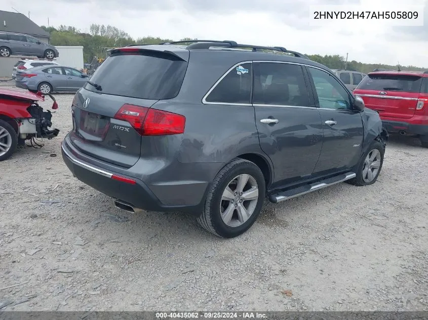 2010 Acura Mdx Technology Package VIN: 2HNYD2H47AH505809 Lot: 40435062