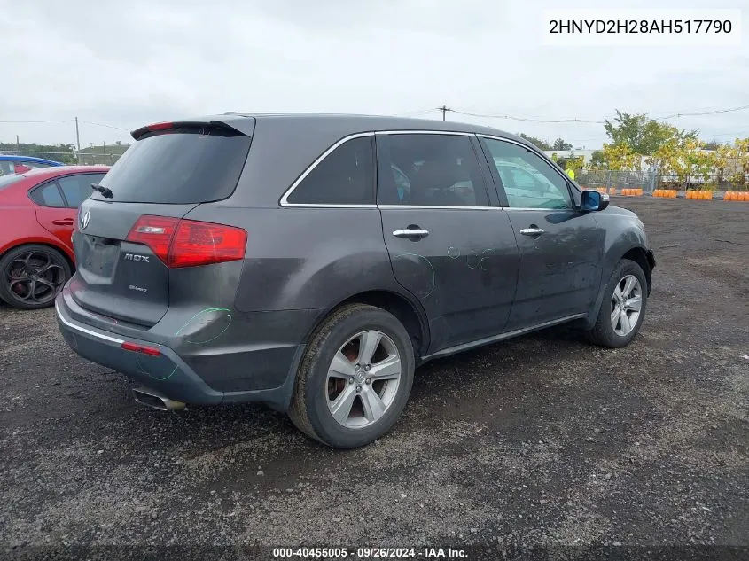 2010 Acura Mdx VIN: 2HNYD2H28AH517790 Lot: 40455005