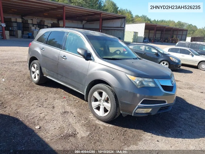 2010 Acura Mdx VIN: 2HNYD2H23AH526235 Lot: 40544280