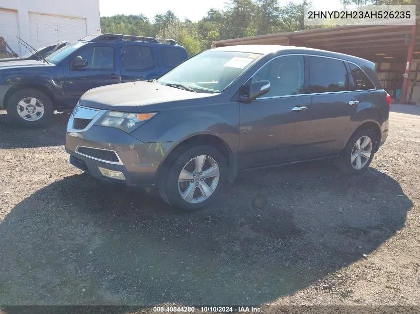 2010 Acura Mdx VIN: 2HNYD2H23AH526235 Lot: 40544280