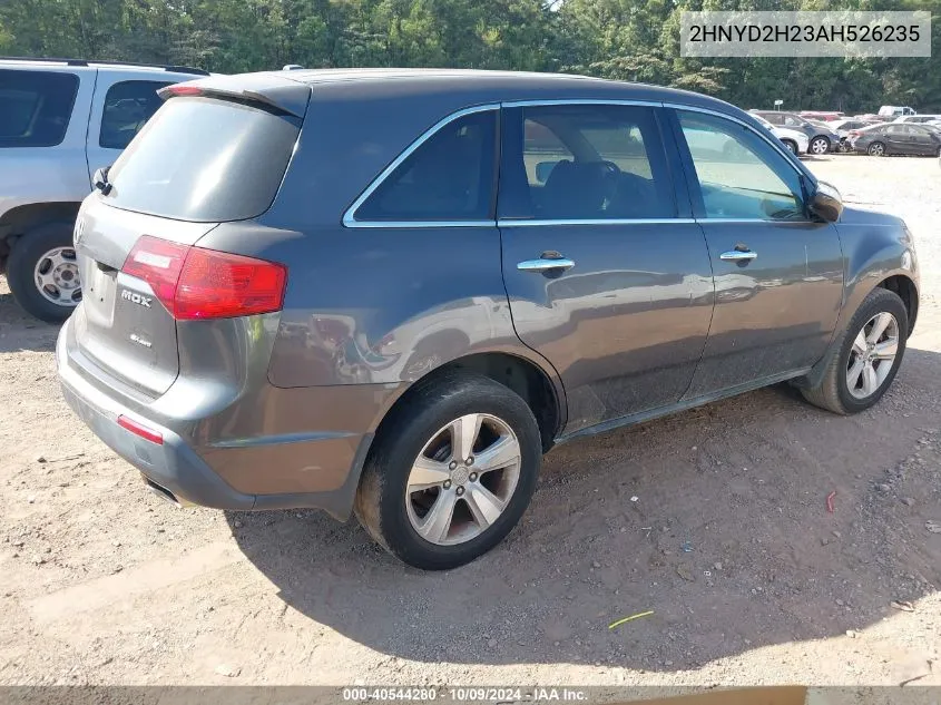 2010 Acura Mdx VIN: 2HNYD2H23AH526235 Lot: 40544280