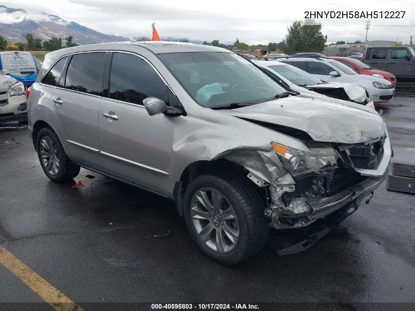 2010 Acura Mdx Advance Package VIN: 2HNYD2H58AH512227 Lot: 40595803