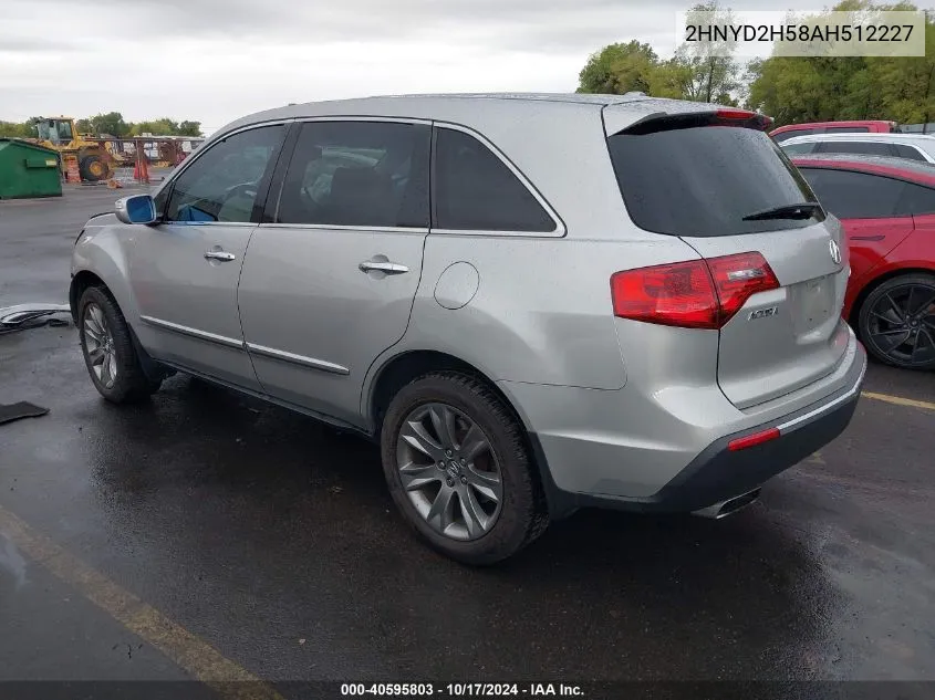 2010 Acura Mdx Advance Package VIN: 2HNYD2H58AH512227 Lot: 40595803