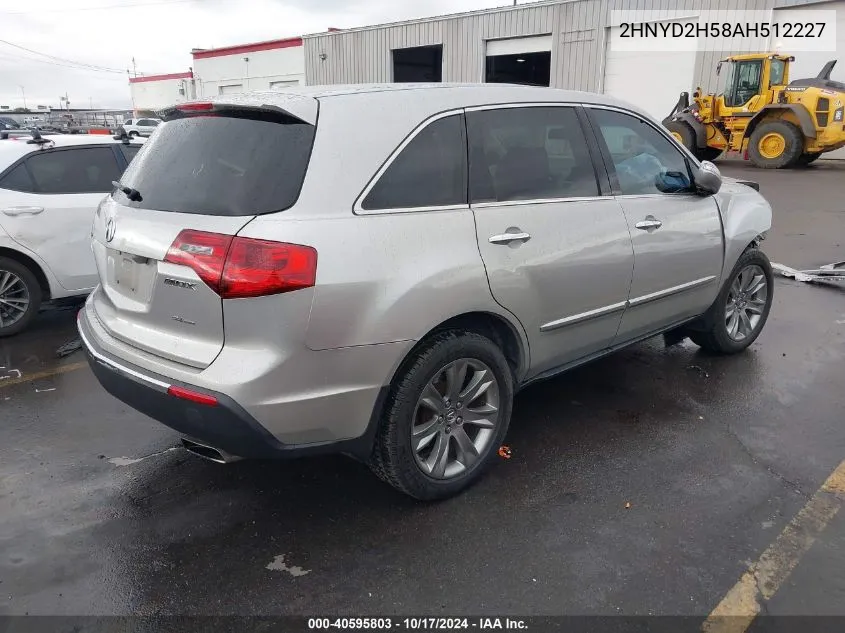 2010 Acura Mdx Advance Package VIN: 2HNYD2H58AH512227 Lot: 40595803