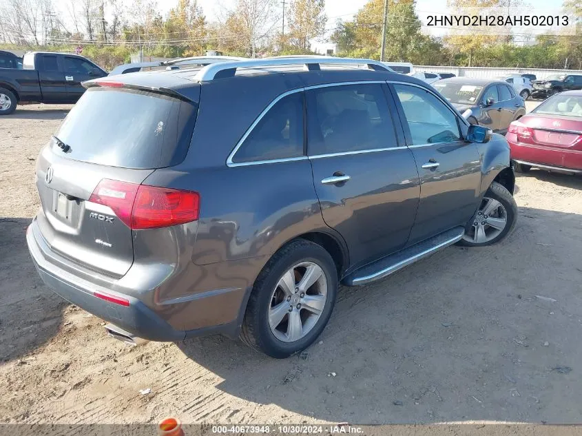 2010 Acura Mdx VIN: 2HNYD2H28AH502013 Lot: 40673948