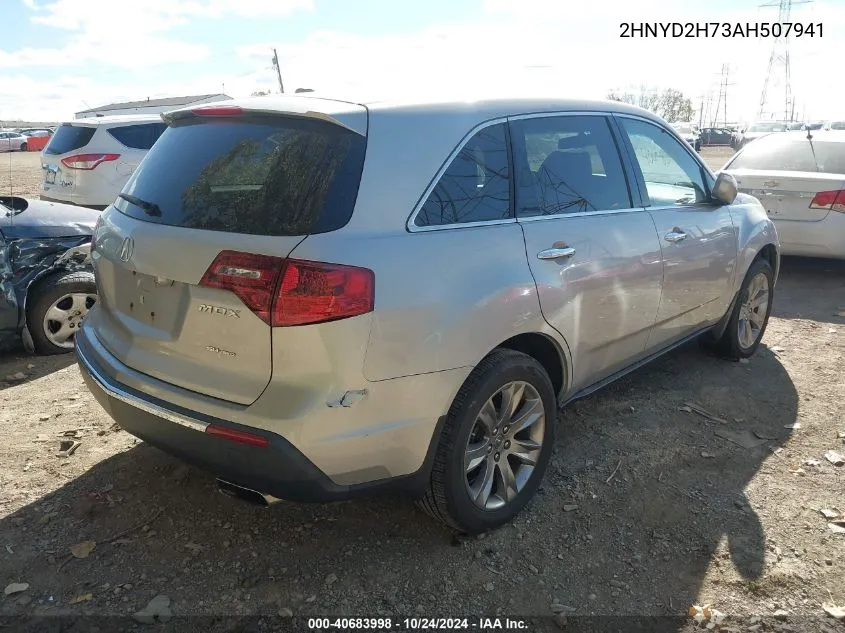 2010 Acura Mdx Advance Package VIN: 2HNYD2H73AH507941 Lot: 40683998