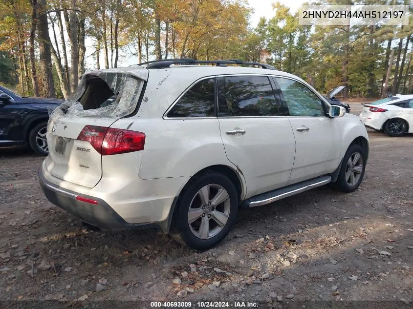 2010 Acura Mdx Technology Package VIN: 2HNYD2H44AH512197 Lot: 40693009