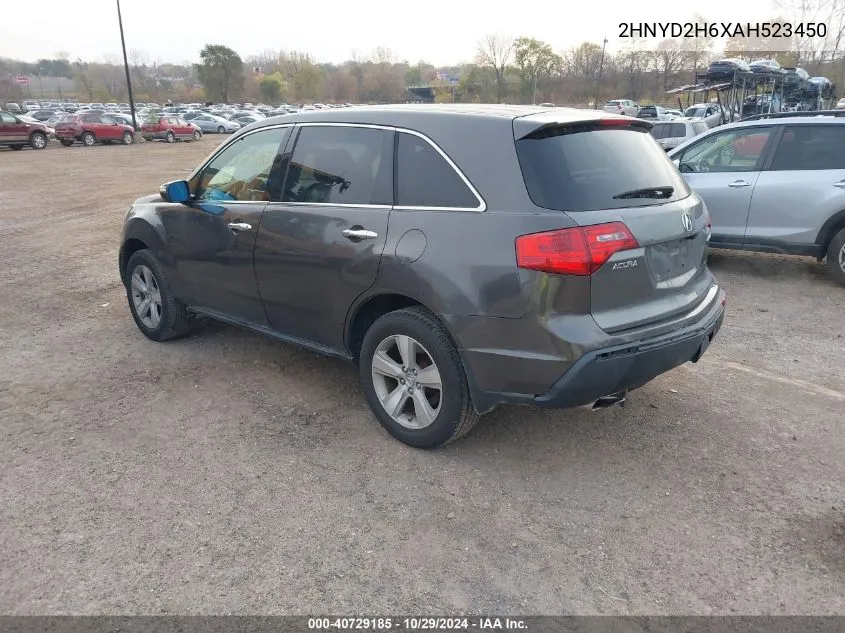 2010 Acura Mdx Technology Package VIN: 2HNYD2H6XAH523450 Lot: 40729185