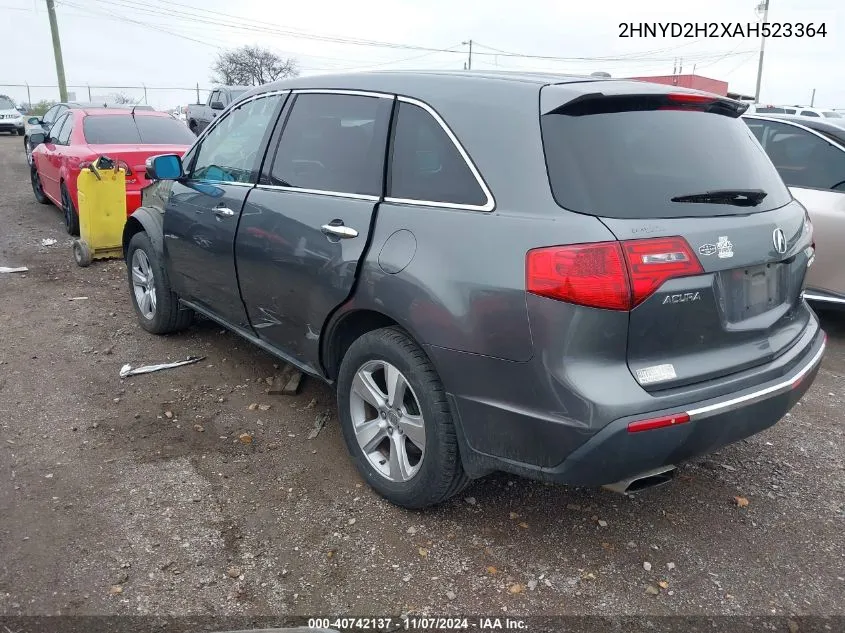 2010 Acura Mdx VIN: 2HNYD2H2XAH523364 Lot: 40742137