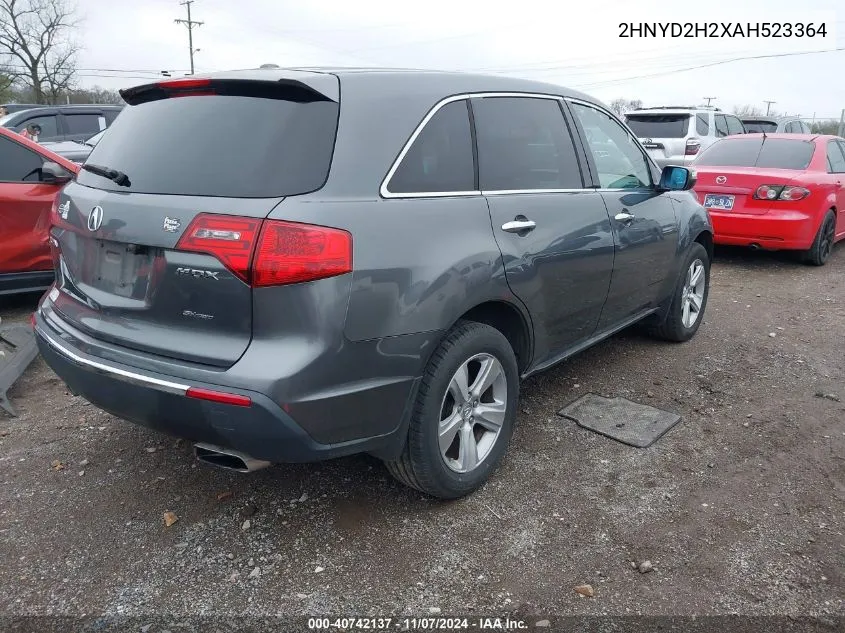 2010 Acura Mdx VIN: 2HNYD2H2XAH523364 Lot: 40742137