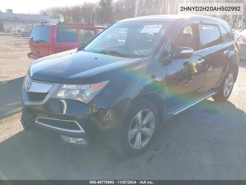 2010 Acura Mdx VIN: 2HNYD2H20AH502992 Lot: 40779893