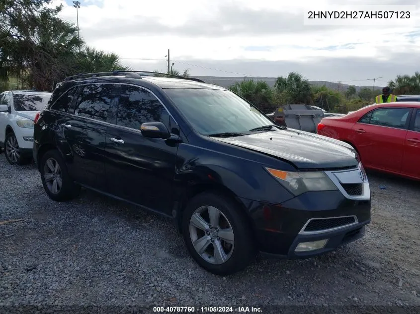 2010 Acura Mdx VIN: 2HNYD2H27AH507123 Lot: 40787760