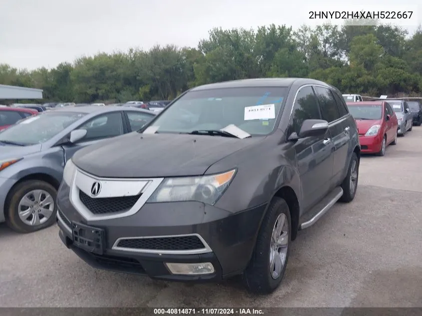 2010 Acura Mdx Technology Package VIN: 2HNYD2H4XAH522667 Lot: 40814871