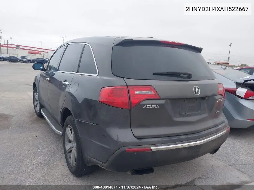 2010 Acura Mdx Technology Package VIN: 2HNYD2H4XAH522667 Lot: 40814871