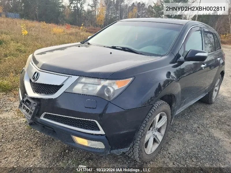 2011 Acura Mdx VIN: 2HNYD2H2XBH002811 Lot: 12137047