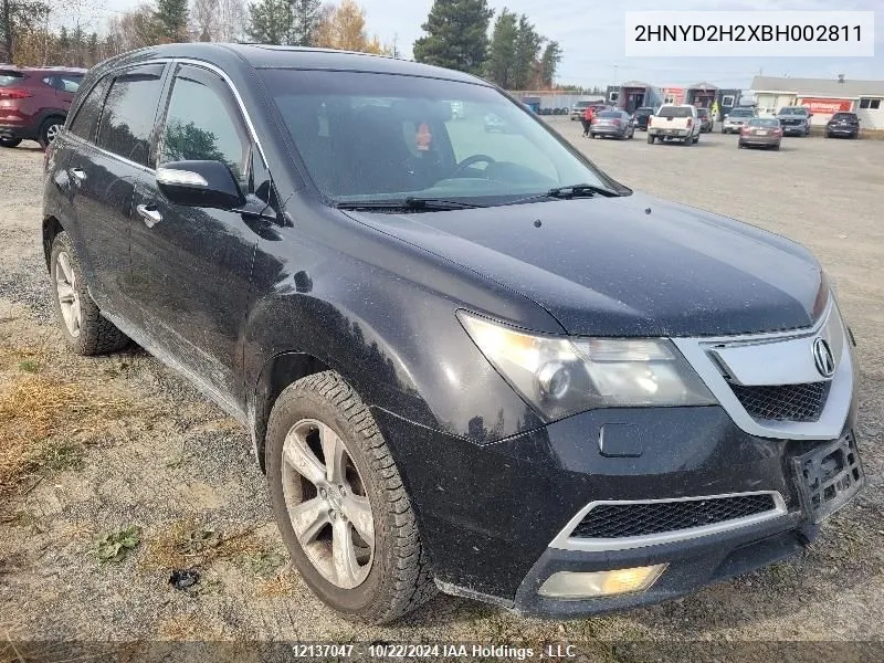 2011 Acura Mdx VIN: 2HNYD2H2XBH002811 Lot: 12137047