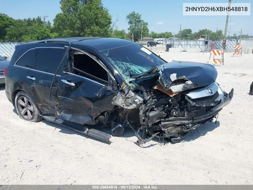 2011 Acura Mdx Technology Package VIN: 2HNYD2H6XBH548818 Lot: 39654916