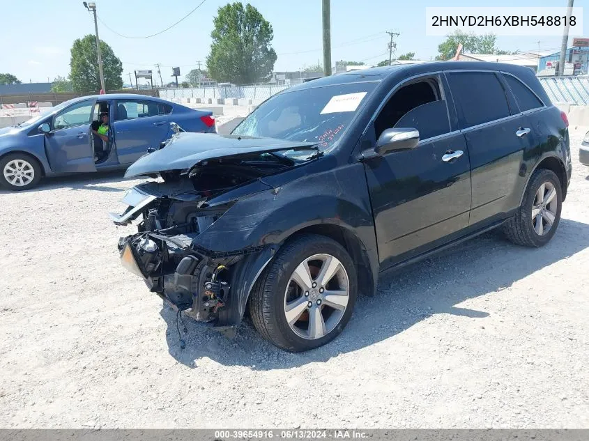 2011 Acura Mdx Technology Package VIN: 2HNYD2H6XBH548818 Lot: 39654916