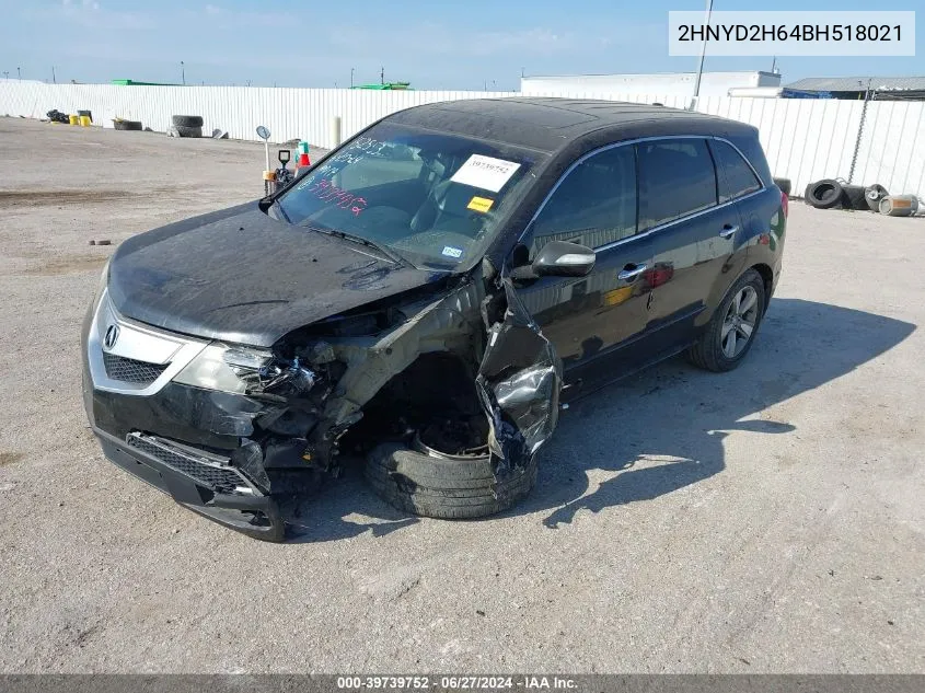 2011 Acura Mdx Technology Package VIN: 2HNYD2H64BH518021 Lot: 39739752