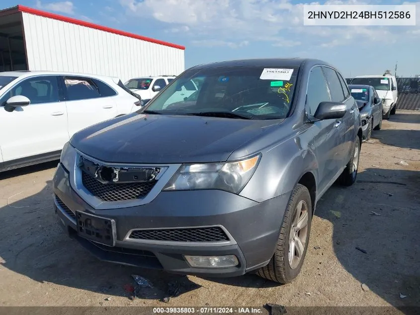 2HNYD2H24BH512586 2011 Acura Mdx