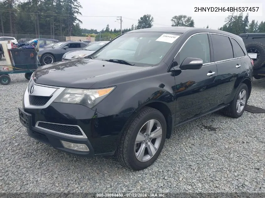 2011 Acura Mdx Technology Package VIN: 2HNYD2H64BH537457 Lot: 39894450