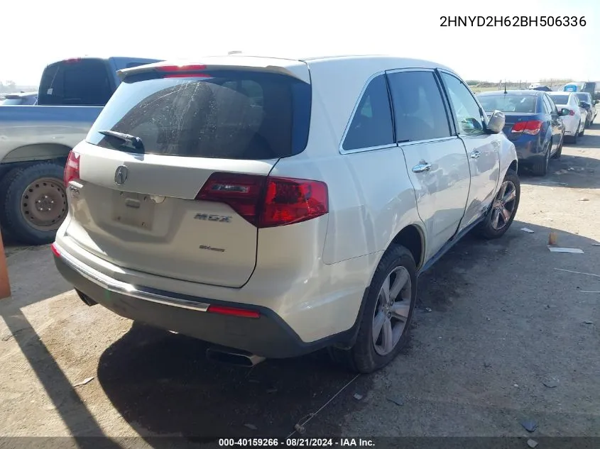 2011 Acura Mdx Technology VIN: 2HNYD2H62BH506336 Lot: 40159266