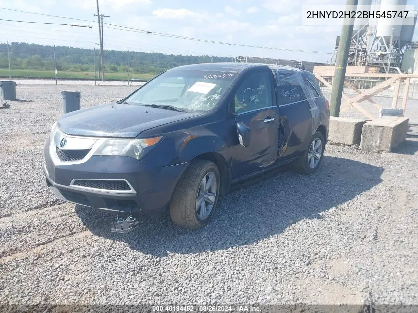 2HNYD2H22BH545747 2011 Acura Mdx