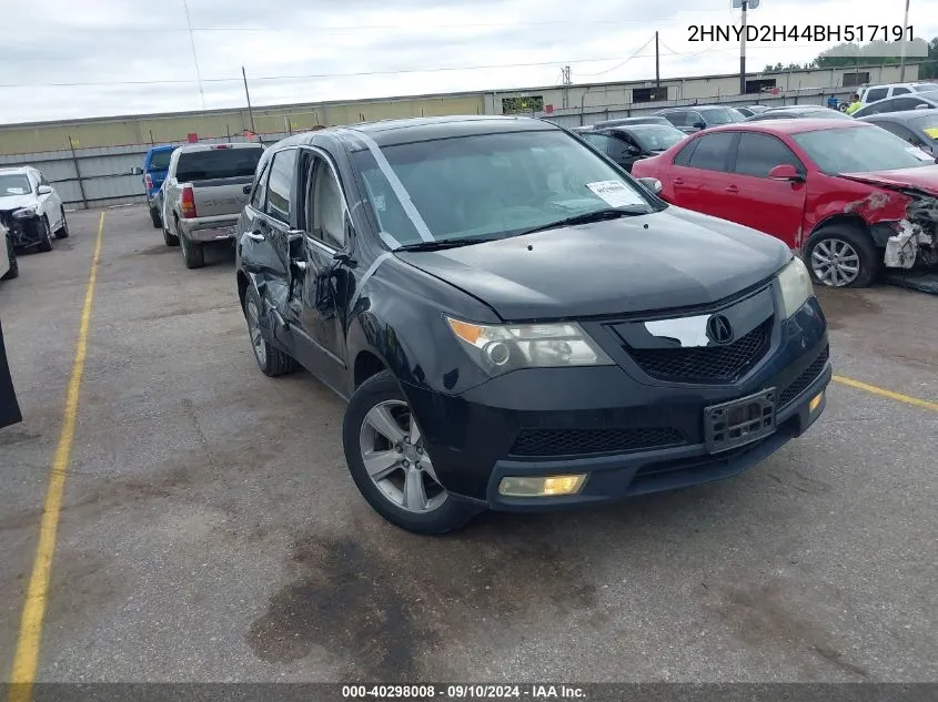 2HNYD2H44BH517191 2011 Acura Mdx Technology