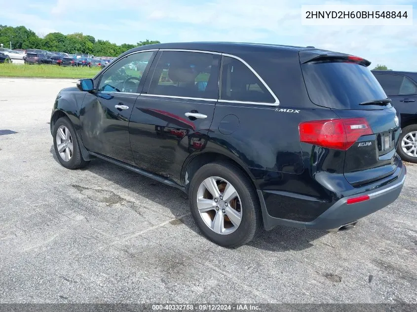 2011 Acura Mdx Technology Package VIN: 2HNYD2H60BH548844 Lot: 40332758