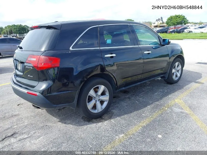 2011 Acura Mdx Technology Package VIN: 2HNYD2H60BH548844 Lot: 40332758