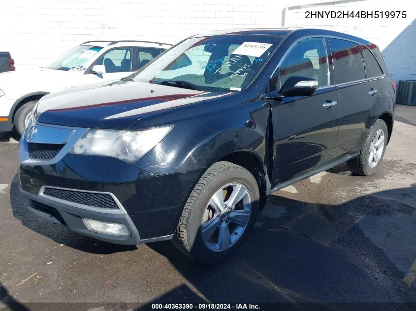 2011 Acura Mdx Technology Package VIN: 2HNYD2H44BH519975 Lot: 40363390