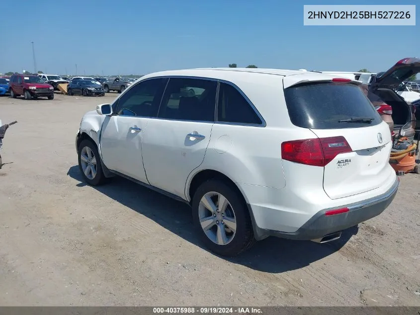 2011 Acura Mdx VIN: 2HNYD2H25BH527226 Lot: 40375988