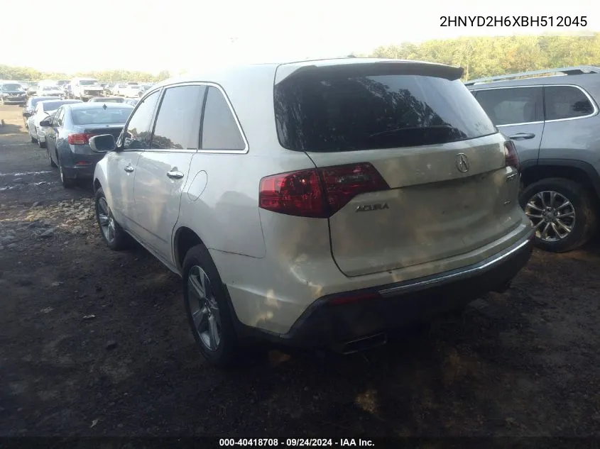 2HNYD2H6XBH512045 2011 Acura Mdx Technology Package