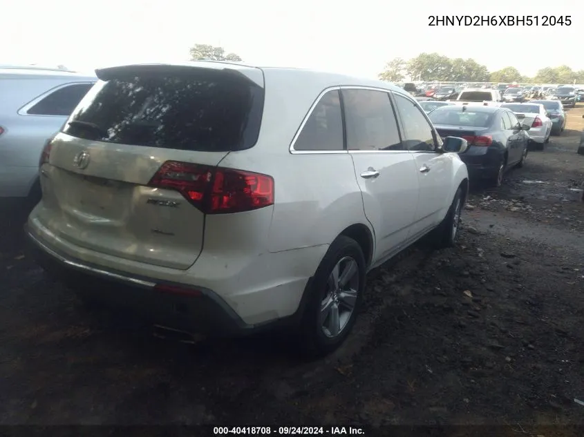 2HNYD2H6XBH512045 2011 Acura Mdx Technology Package