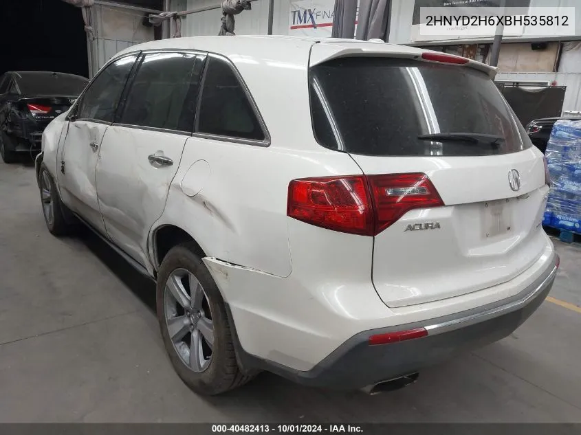 2HNYD2H6XBH535812 2011 Acura Mdx Technology Package