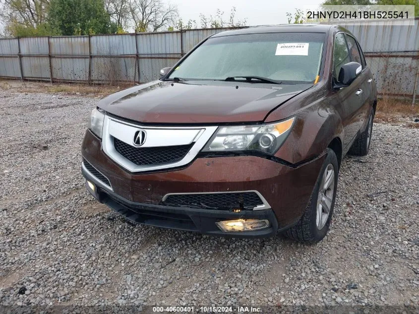 2011 Acura Mdx Technology Package VIN: 2HNYD2H41BH525541 Lot: 40600401