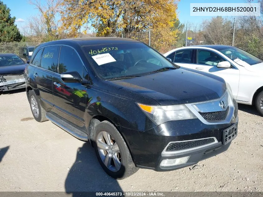 2011 Acura Mdx Technology Package VIN: 2HNYD2H68BH520001 Lot: 40645373