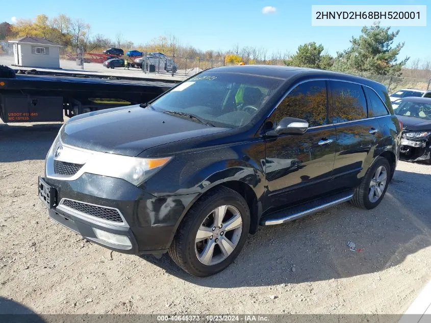 2011 Acura Mdx Technology Package VIN: 2HNYD2H68BH520001 Lot: 40645373