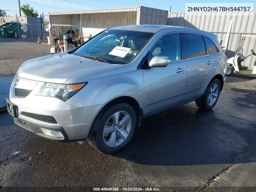 2011 Acura Mdx Technology Package VIN: 2HNYD2H67BH544757 Lot: 40648268