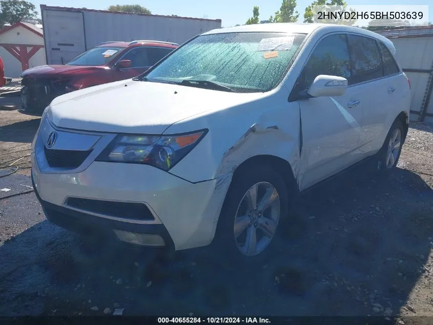 2011 Acura Mdx Technology Package VIN: 2HNYD2H65BH503639 Lot: 40655284