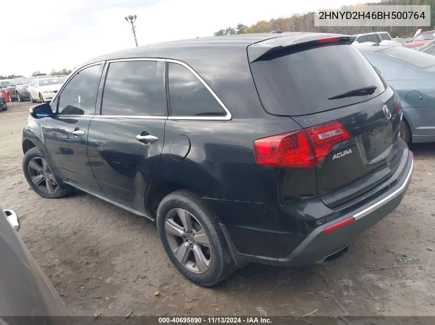 2011 Acura Mdx Technology Package VIN: 2HNYD2H46BH500764 Lot: 40695890