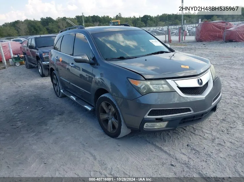 2011 Acura Mdx Technology Package VIN: 2HNYD2H48BH535967 Lot: 40716001