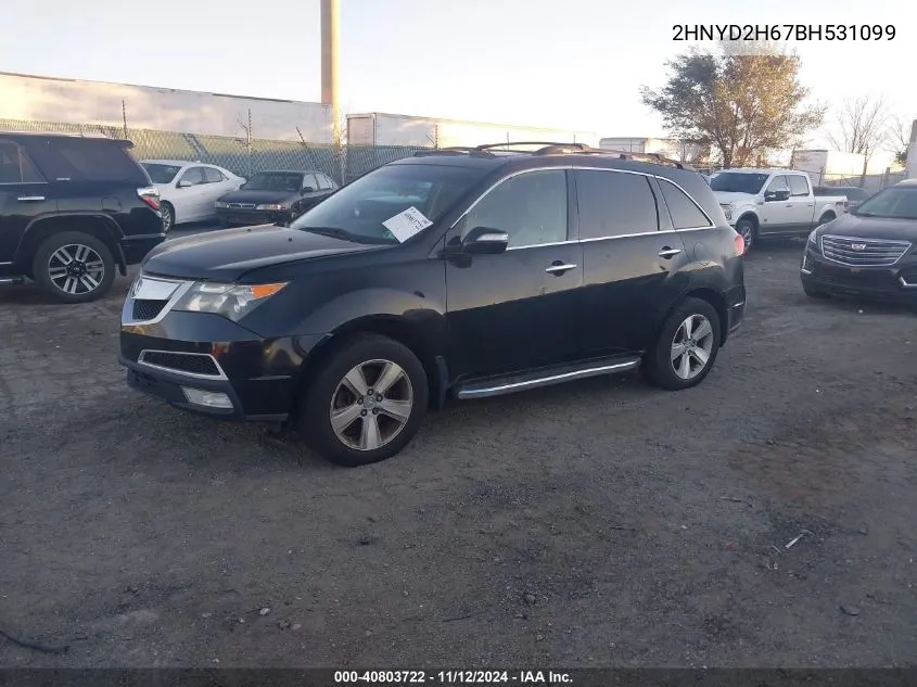 2HNYD2H67BH531099 2011 Acura Mdx Technology Package