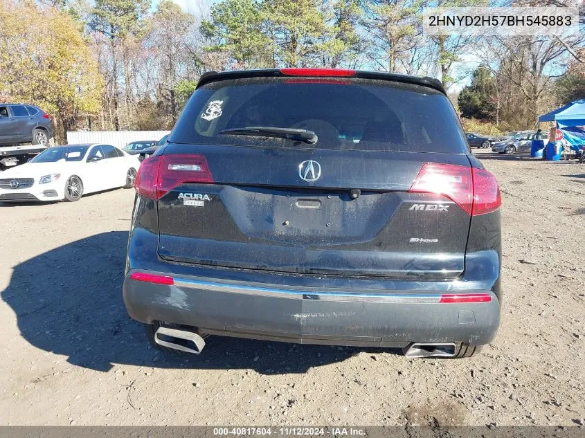 2011 Acura Mdx Advance Package VIN: 2HNYD2H57BH545883 Lot: 40817604