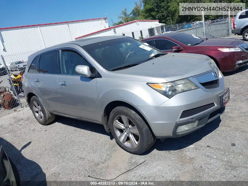 2012 Acura Mdx Technology Package VIN: 2HNYD2H44CH526944 Lot: 40252313