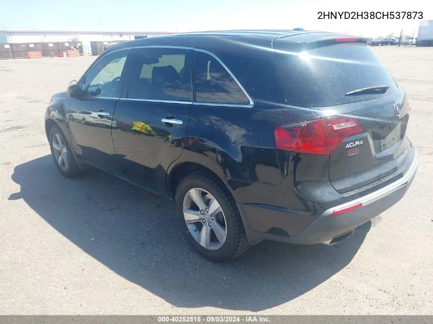 2012 Acura Mdx Technology Package VIN: 2HNYD2H38CH537873 Lot: 40252515