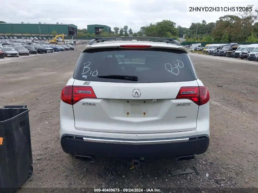 2012 Acura Mdx Technology Package VIN: 2HNYD2H31CH512085 Lot: 40409675